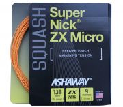 Ashaway SuperNick ZX Micro (Orange) 18 Squash Set (1.15 mm) (30 ft.)